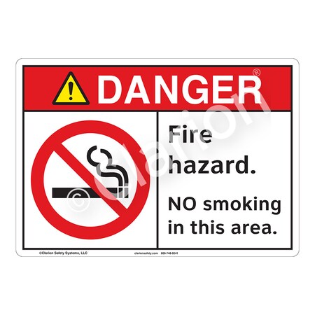 ANSI/ISO Compliant Danger/Fire Hazard Safety Signs Outdoor Weather Tuff Aluminum (S4) 10 X 7